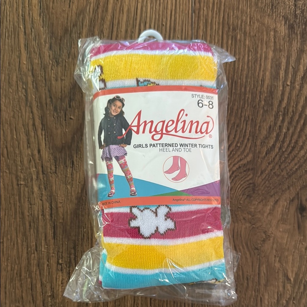 Angelina Kids' Vibrant Patterned Tights